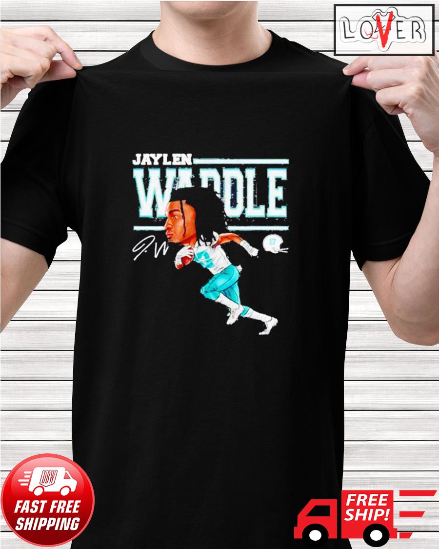 Miami football Jaylen Waddle Player Silhouette signature shirt, hoodie,  sweater, long sleeve and tank top