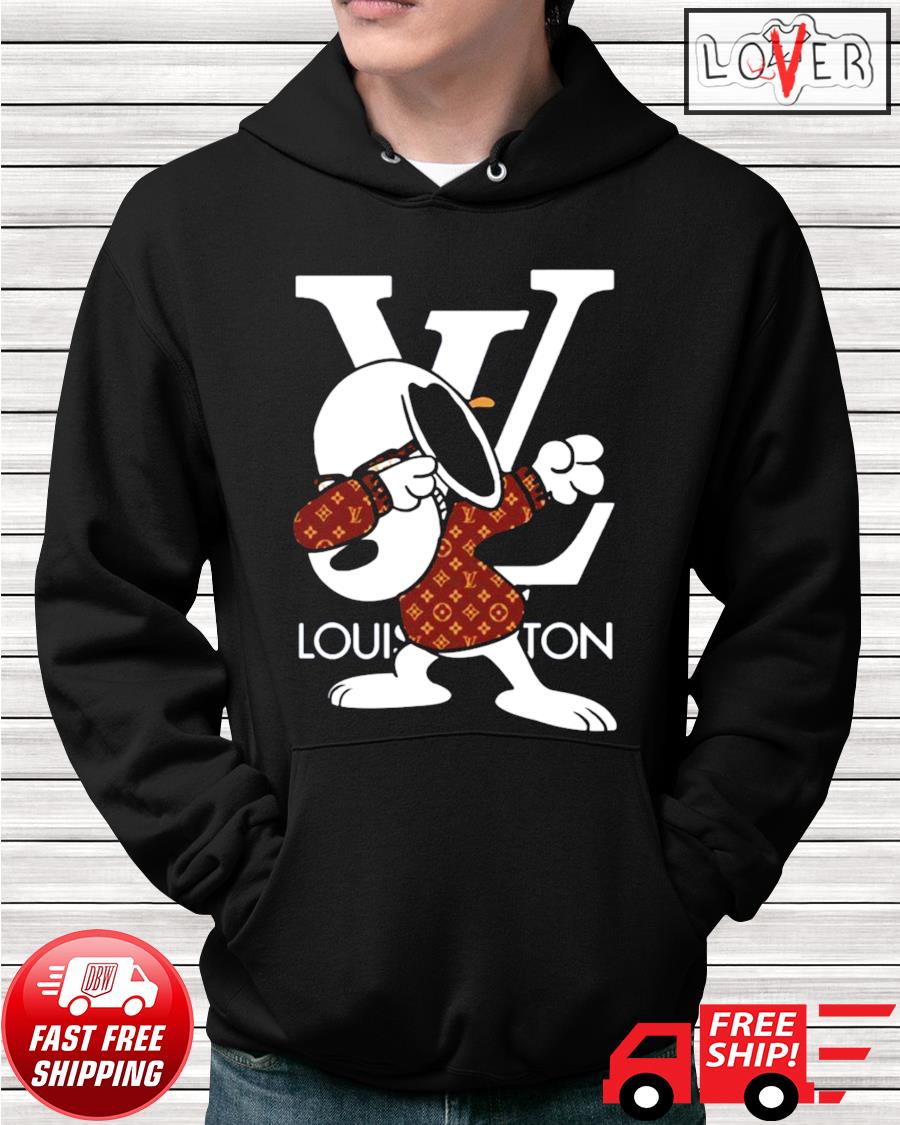 Snoopy wear Louis Vuitton and dabbing shirt, hoodie, sweater, long