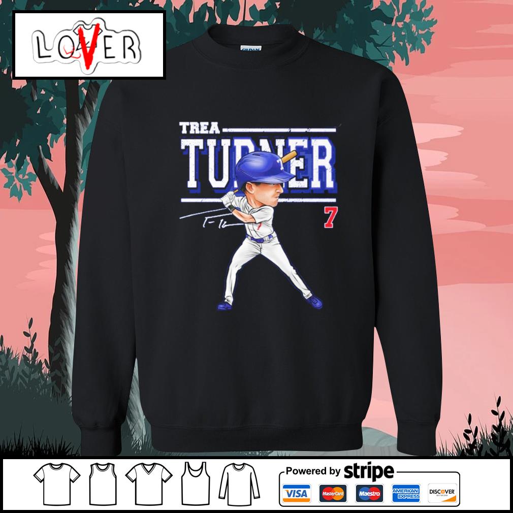 7 Trea Turner Los Angeles Dodgers Cartoon signature shirt, hoodie