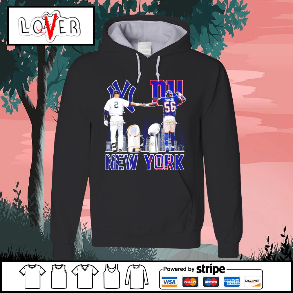 Derek Jeter New York Yankees and Lawrence Taylor New York Giants signatures  shirt, hoodie, sweater, long sleeve and tank top