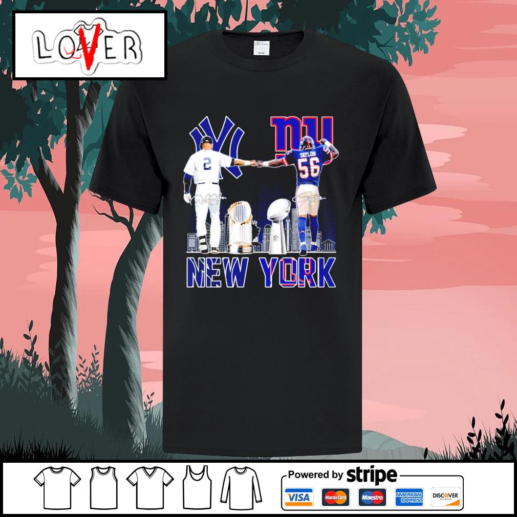 Derek Jeter New York Yankees and Lawrence Taylor New York Giants signatures  shirt, hoodie, sweater, long sleeve and tank top