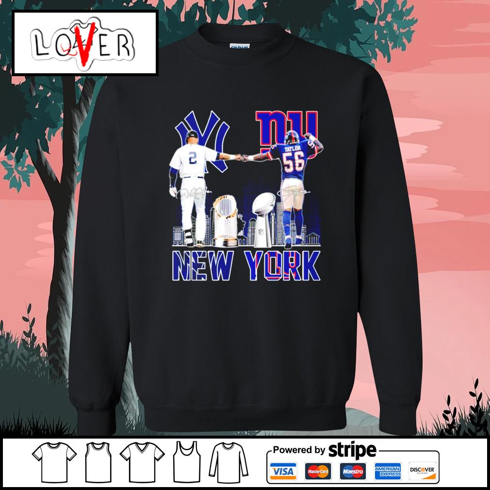 Derek Jeter New York Yankees and Lawrence Taylor New York Giants signatures  shirt, hoodie, sweater, long sleeve and tank top