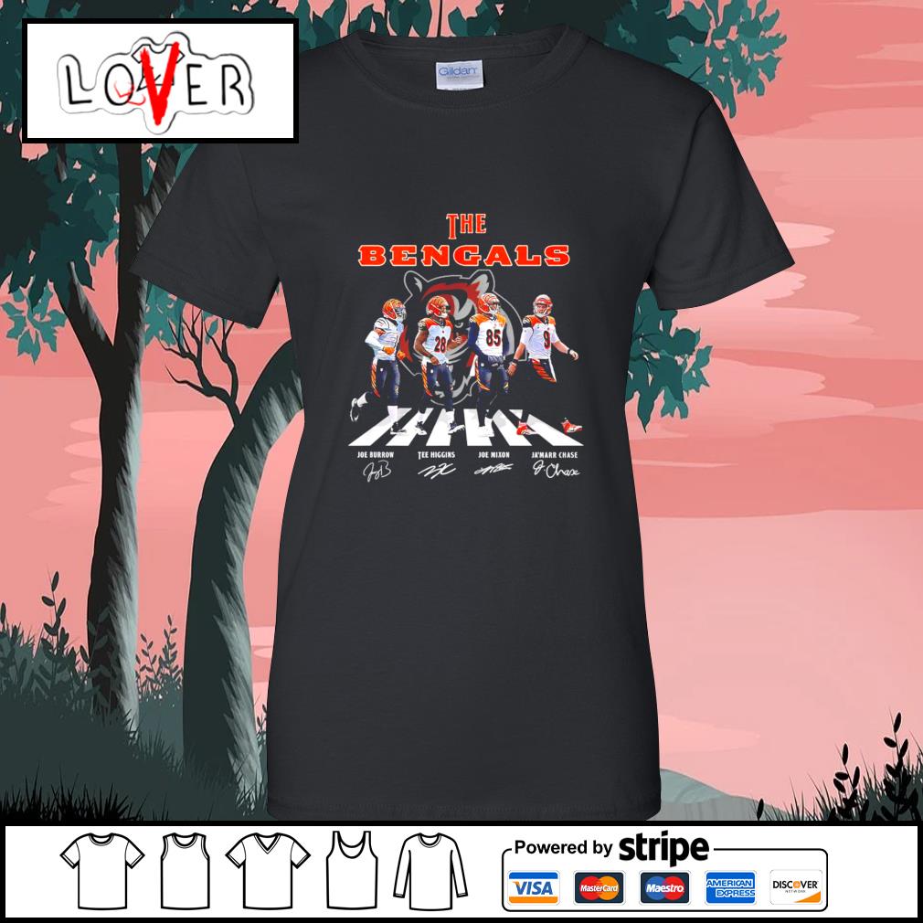 Funny the Cincinnati Bengals abbey road signatures T-shirt, hoodie,  sweater, long sleeve and tank top