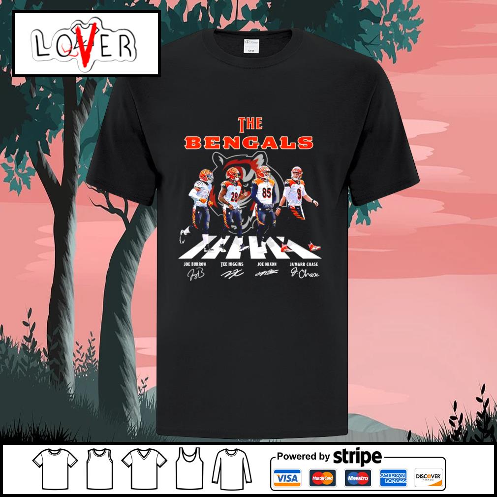 Funny the Cincinnati Bengals abbey road signatures T-shirt, hoodie,  sweater, long sleeve and tank top