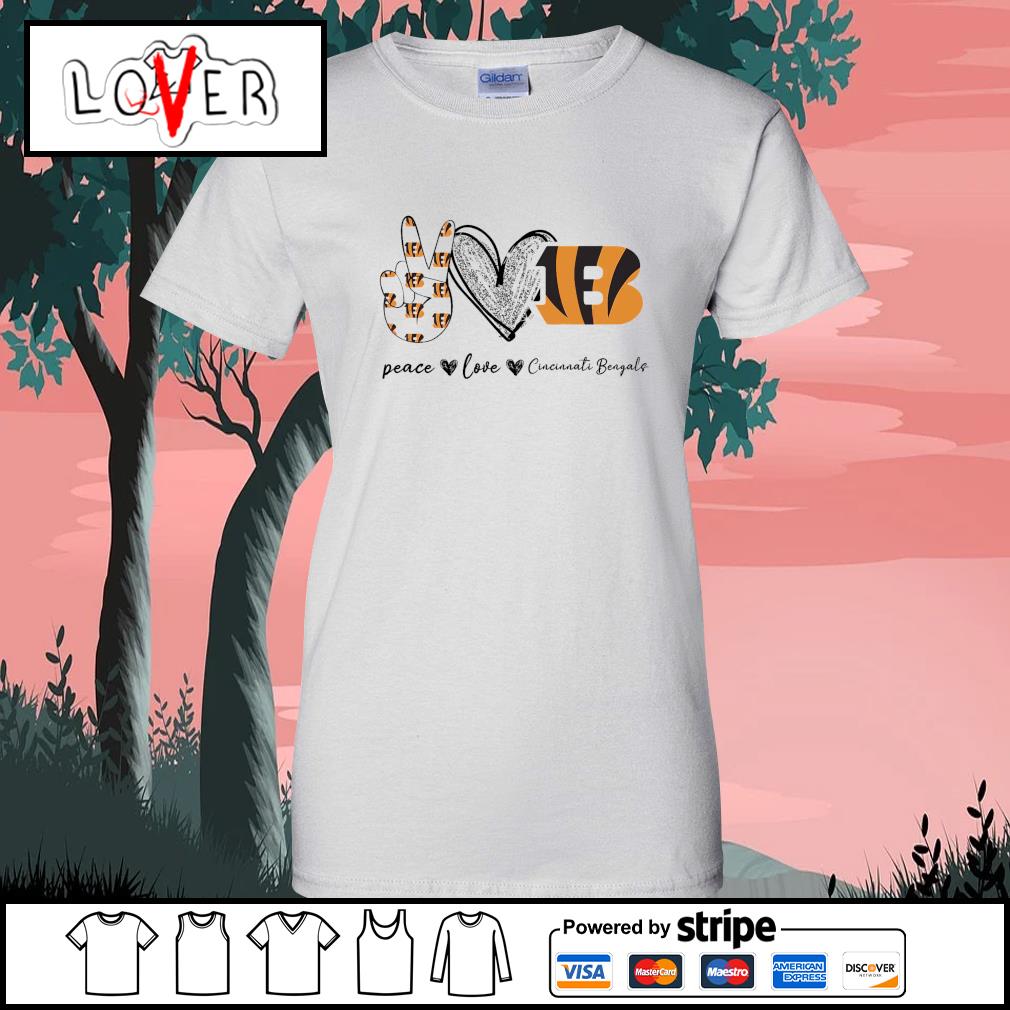 Peace love Cincinnati Bengals shirt, hoodie, sweater, long sleeve and tank  top