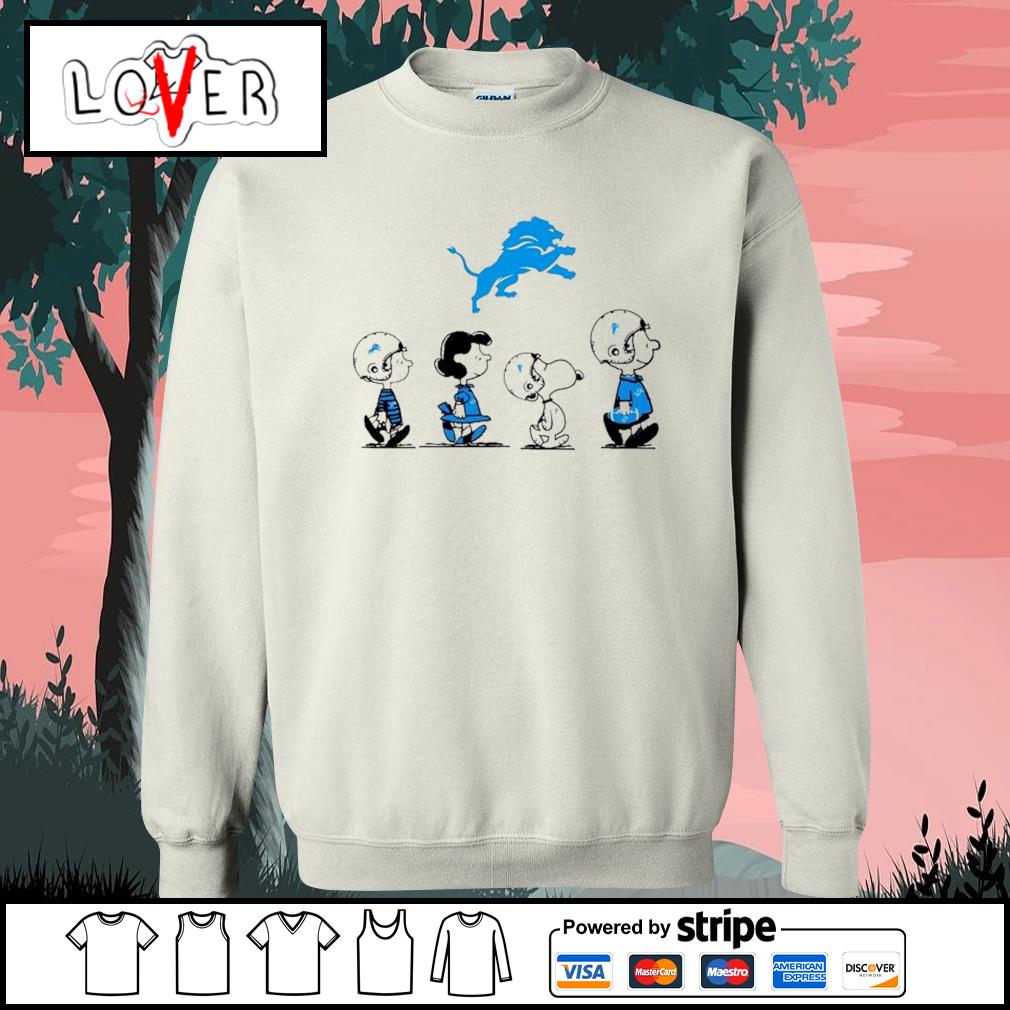 Detroit Lions Snoopy and Charlie Brown Peanuts shirt, hoodie, sweater, long  sleeve and tank top