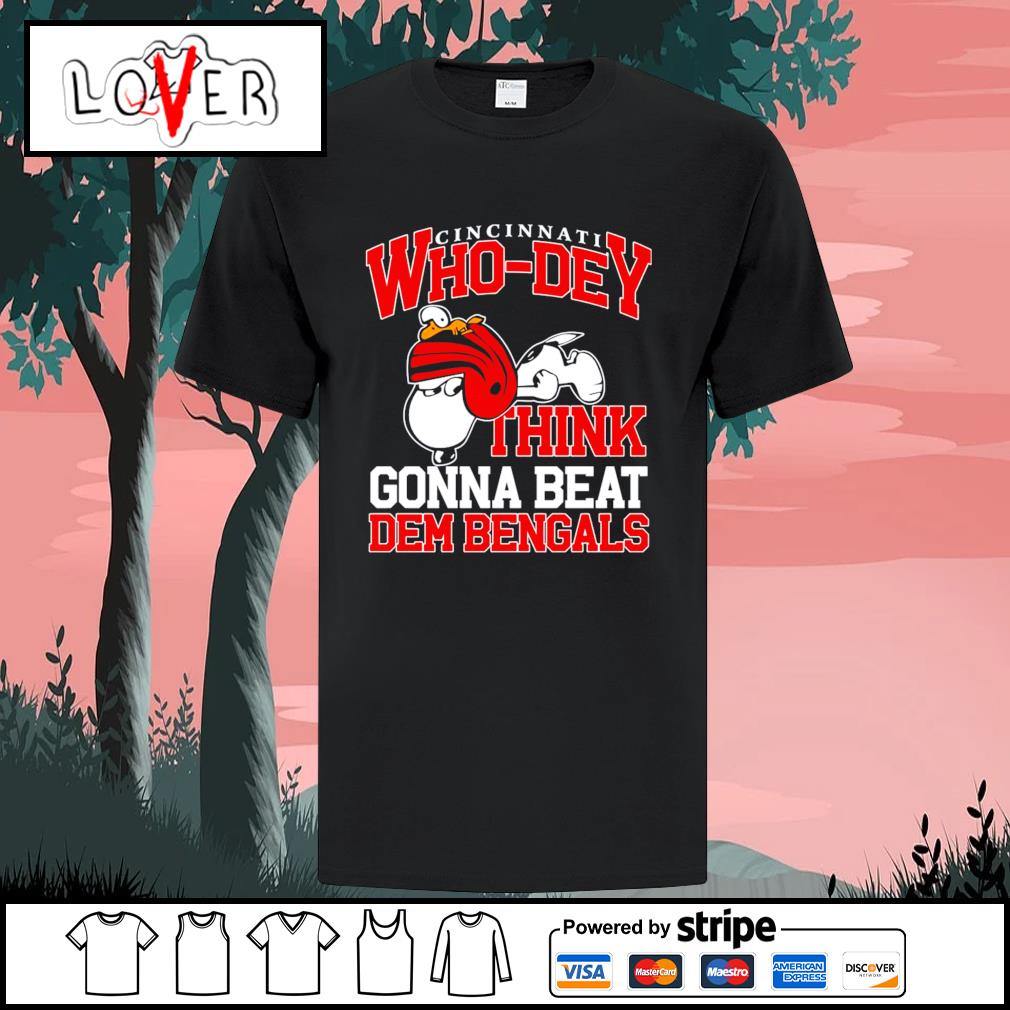 Snoopy Cincinnati Who Dey Think Gonna Beat Dem Bengals shirt