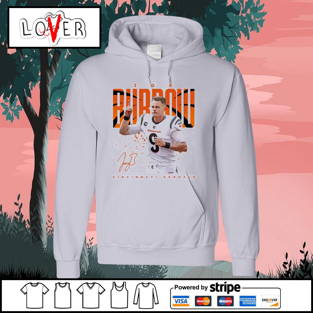 Official Cincinnati Bengals Joe Burrow signature live art shirt, hoodie,  sweater, long sleeve and tank top