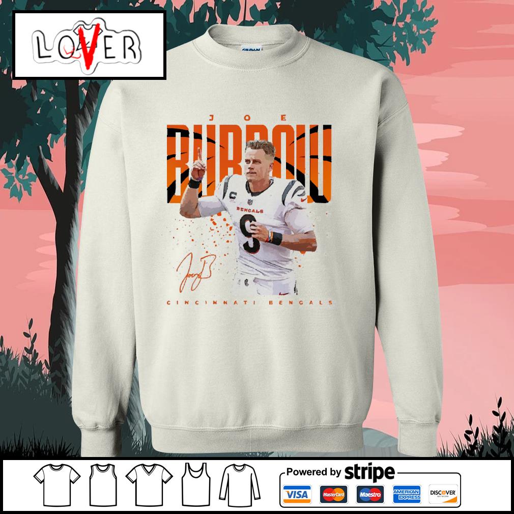 Official Cincinnati Bengals Joe Burrow signature live art shirt, hoodie,  sweater, long sleeve and tank top