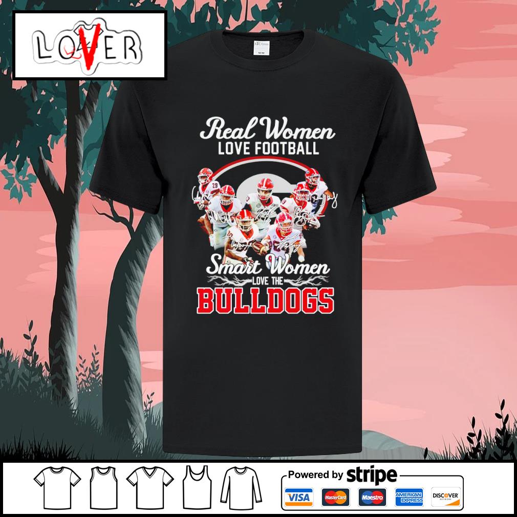 Real women love Football smart women love the Bulldogs logo shirt, hoodie,  sweater, long sleeve and tank top