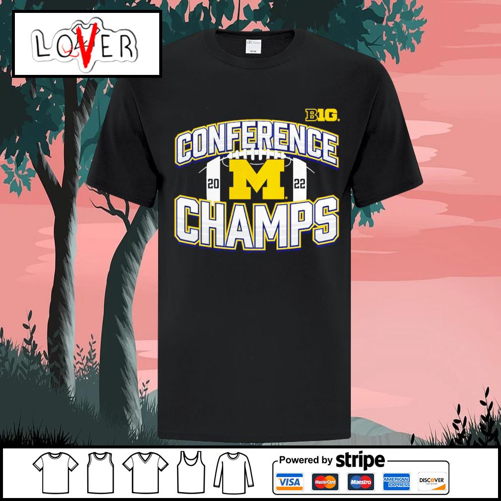 Official michigan Wolverines 2022 Big Ten Football Conference Champions Icon Bold shirt