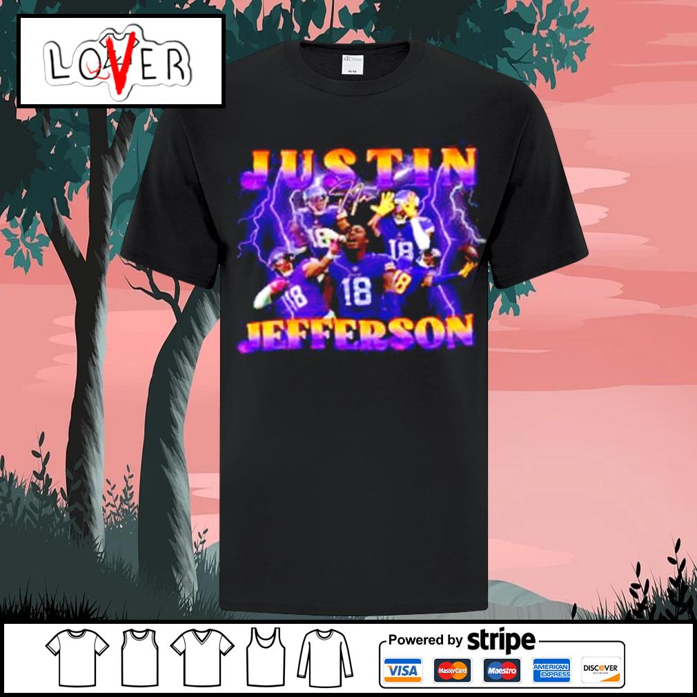 Original Justin Jefferson Minnesota Vikings Him Bold Signature T-shirt,Sweater,  Hoodie, And Long Sleeved, Ladies, Tank Top