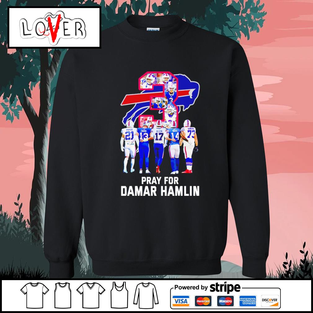 Damar Hamlin pray for damar shirt, hoodie, sweater, long sleeve and tank top