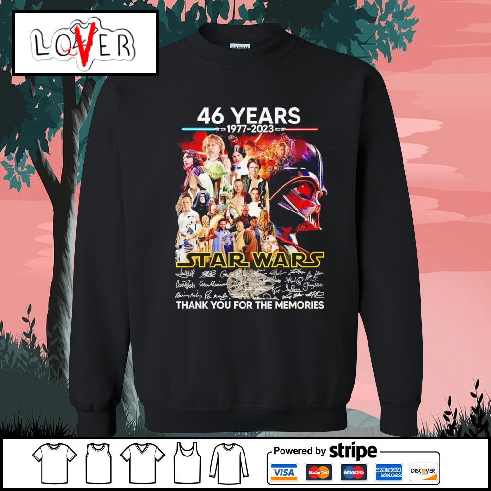 46 Years Star Wars Thank You For The Memories Shirt, hoodie