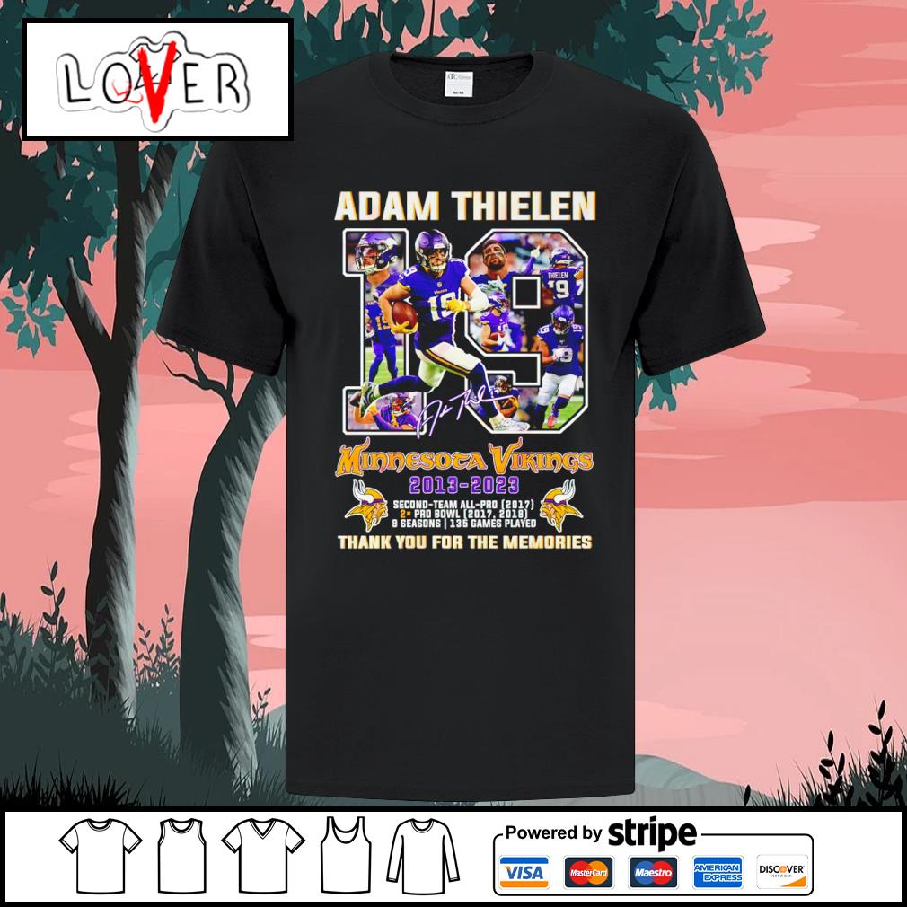 Adam Thielen Minnesota Vikings 2013 2023 thank you for the