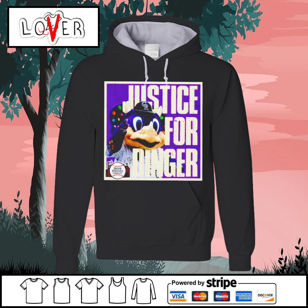 Colorado Rockies justice for Dinger shirt, hoodie, sweater, long