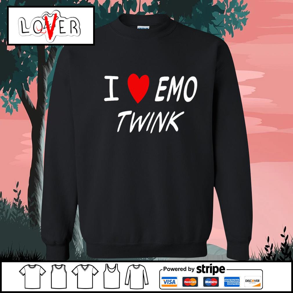 I Love Emo Boys T-Shirt , I Heart Emo Boys Shirt All Sizes Emo Boys Lovers  Tee