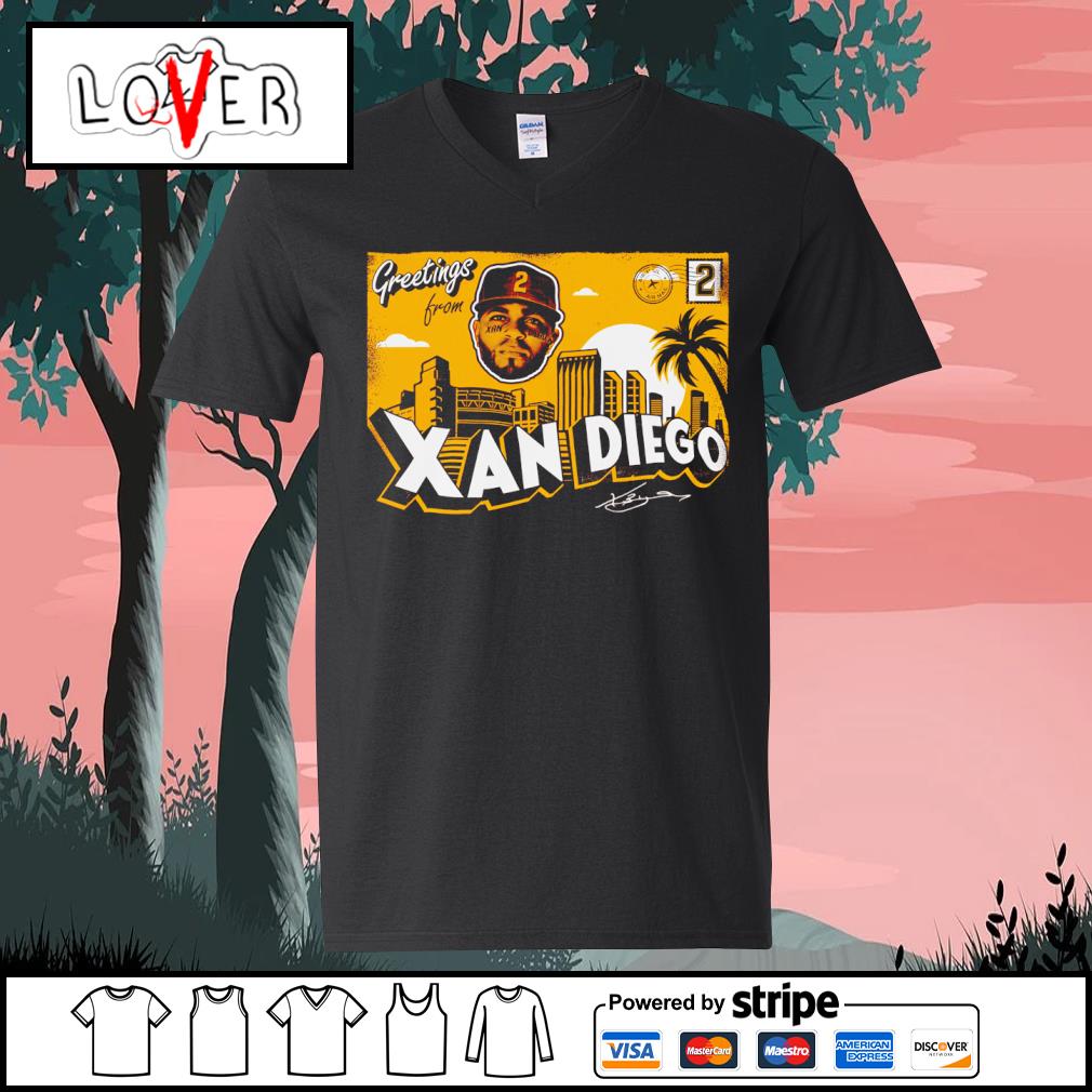 Top xander Bogaerts Greetings from Xan Diego signature shirt