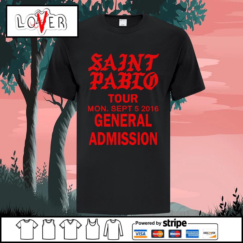 Official kanye west saint pablo tour general admission shirt