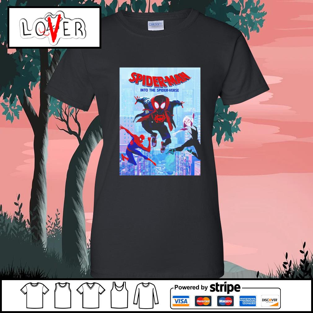 Top spider man into the spider verse poster shirt, hoodie, sweater