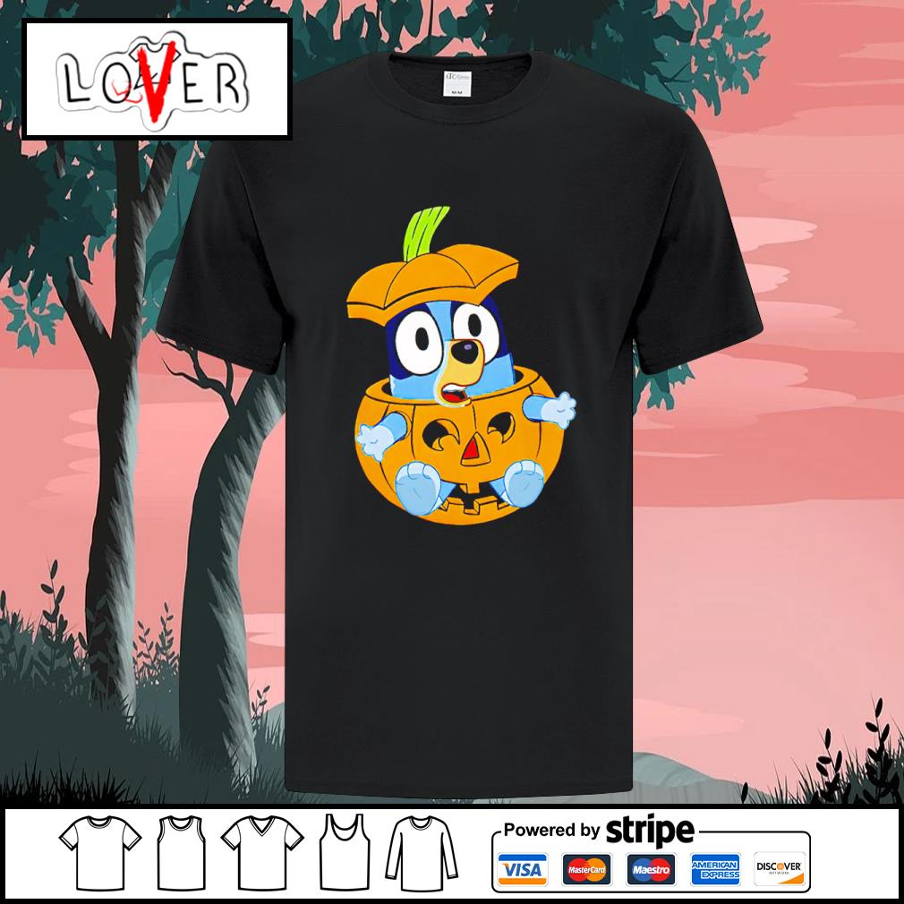 Bluey Halloween Bluey And Pumpkin T-Shirt