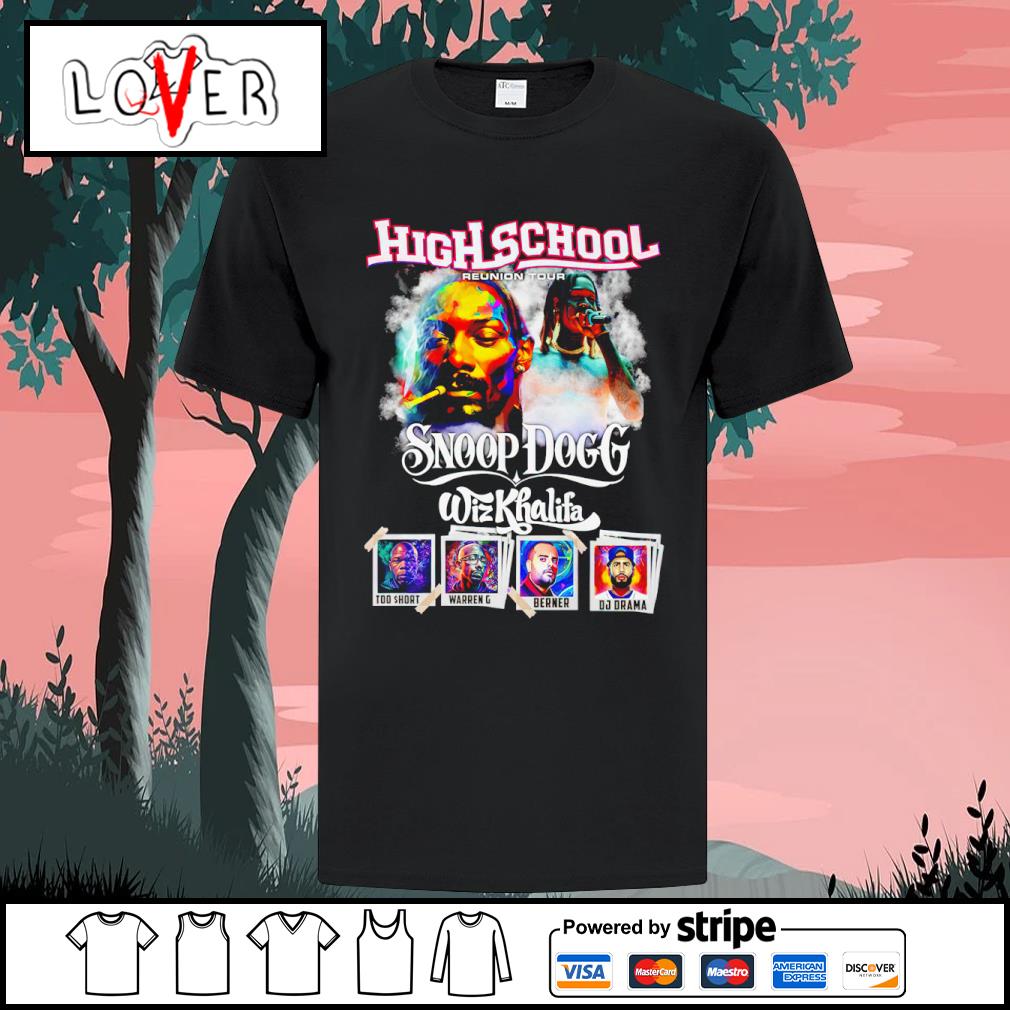 Cheap Snoop Dogg Wiz Khalifa High School Reunion Tour T Shirt