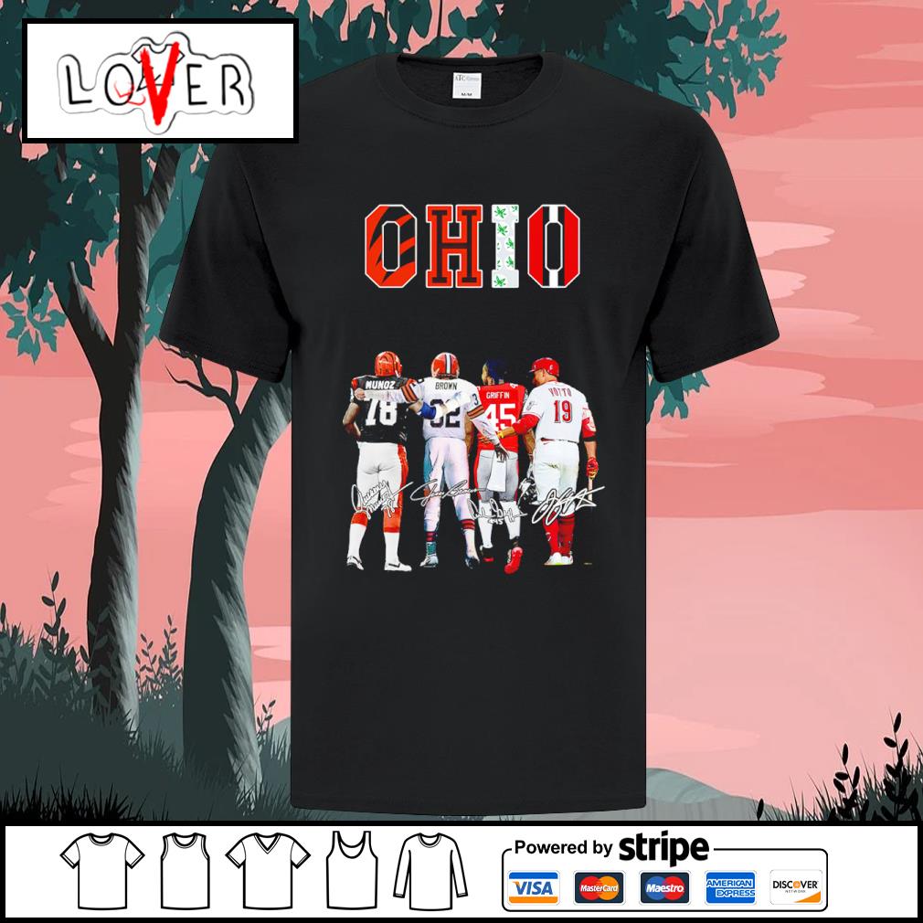 Nice ohio sports team Anthony Muñoz Jim Brown Archie Griffin and Joey Votto  signatures shirt, hoodie, sweater, long sleeve and tank top