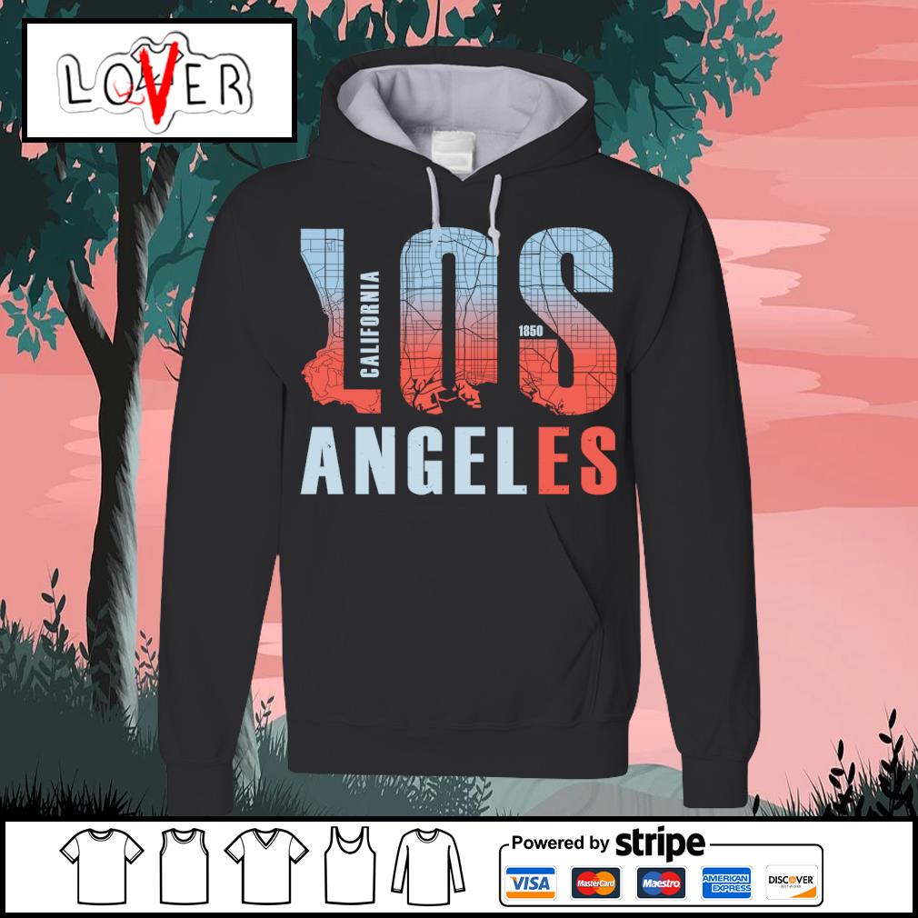 Official los Angeles Typo With Map shirt, hoodie, sweater, long sleeve and  tank top