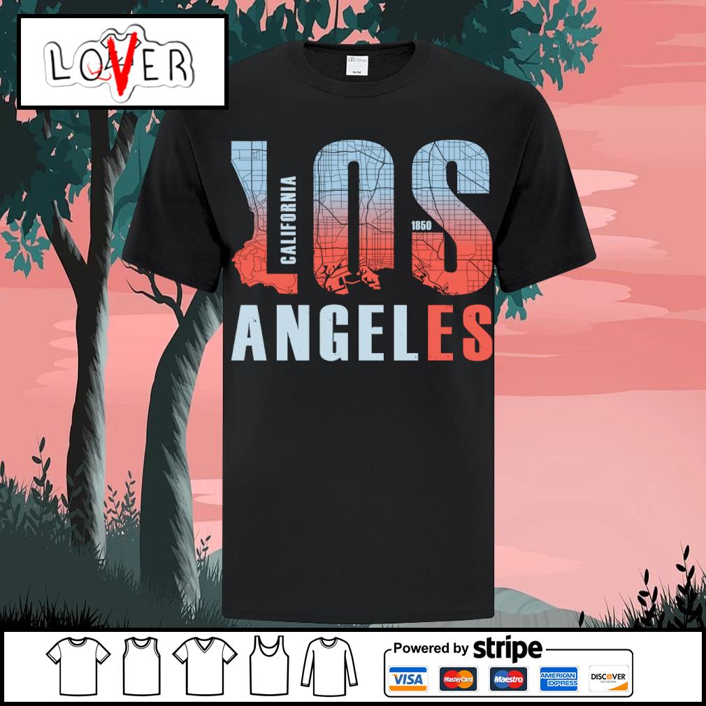 Official los Angeles Typo With Map shirt, hoodie, sweater, long sleeve and  tank top