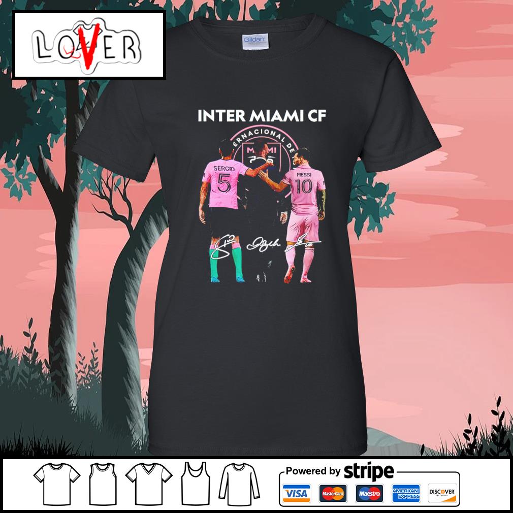 Original inter Miami FC Messi Sergio Busquets and David Beckham signatures  shirt, hoodie, sweater, long sleeve and tank top