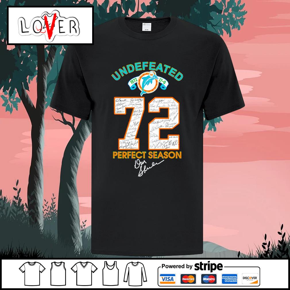 Undefeated 1972 miami dolphins 72 perfect season signatures t