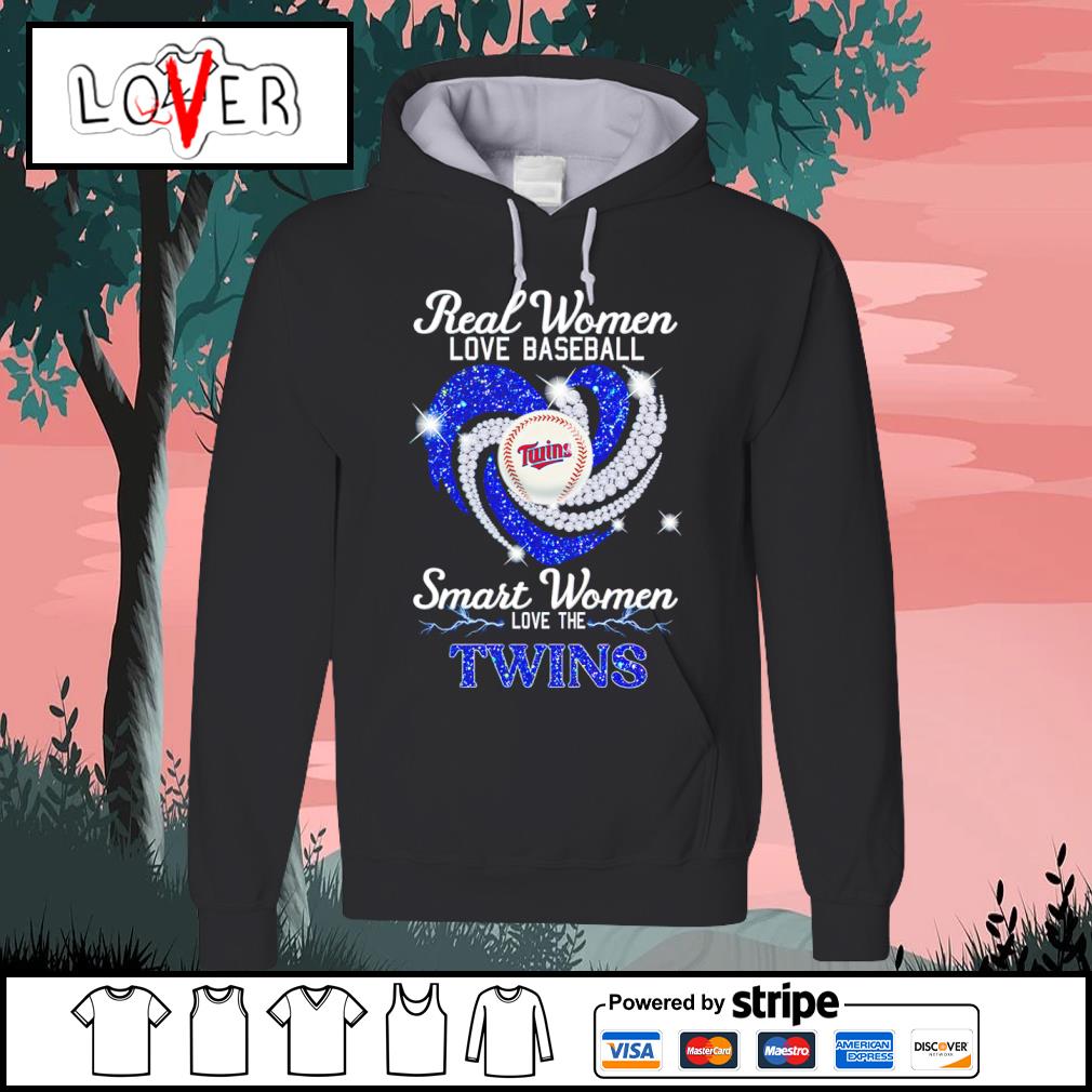 Real women love baseball smart women love Minnesota Twins baseball logo  jewelry heart shirt, hoodie, sweater, long sleeve and tank top