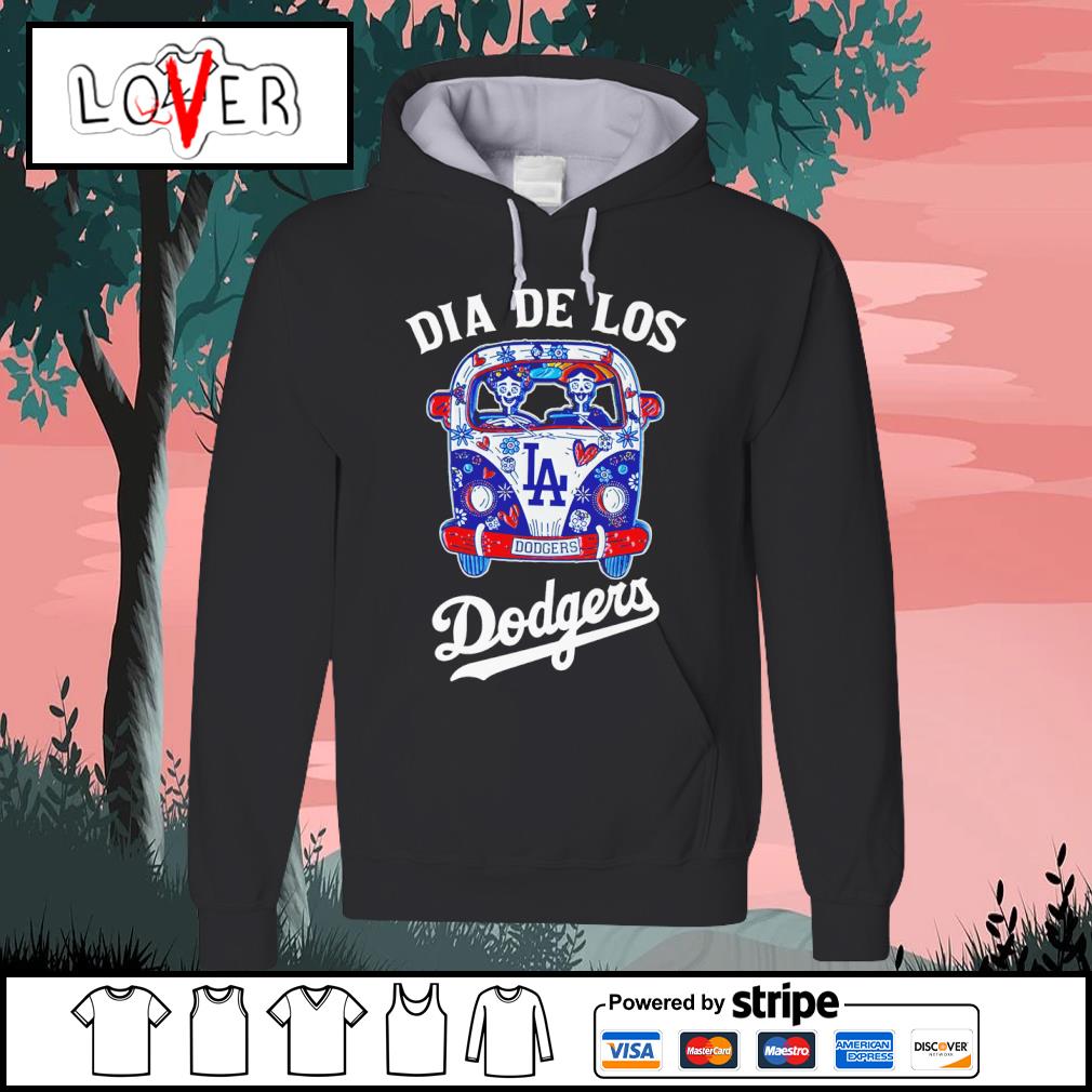 Hippie Car Dia De Los Los Angeles Dodgers Shirt, hoodie, sweater