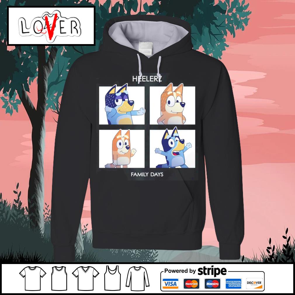 Funny family Days Bluey in the style of Gorillaz shirt, hoodie