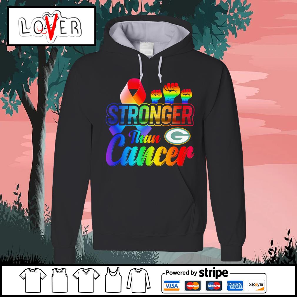 Official Green Bay Packers stronger than cancer T-shirt, hoodie, tank top,  sweater and long sleeve t-shirt