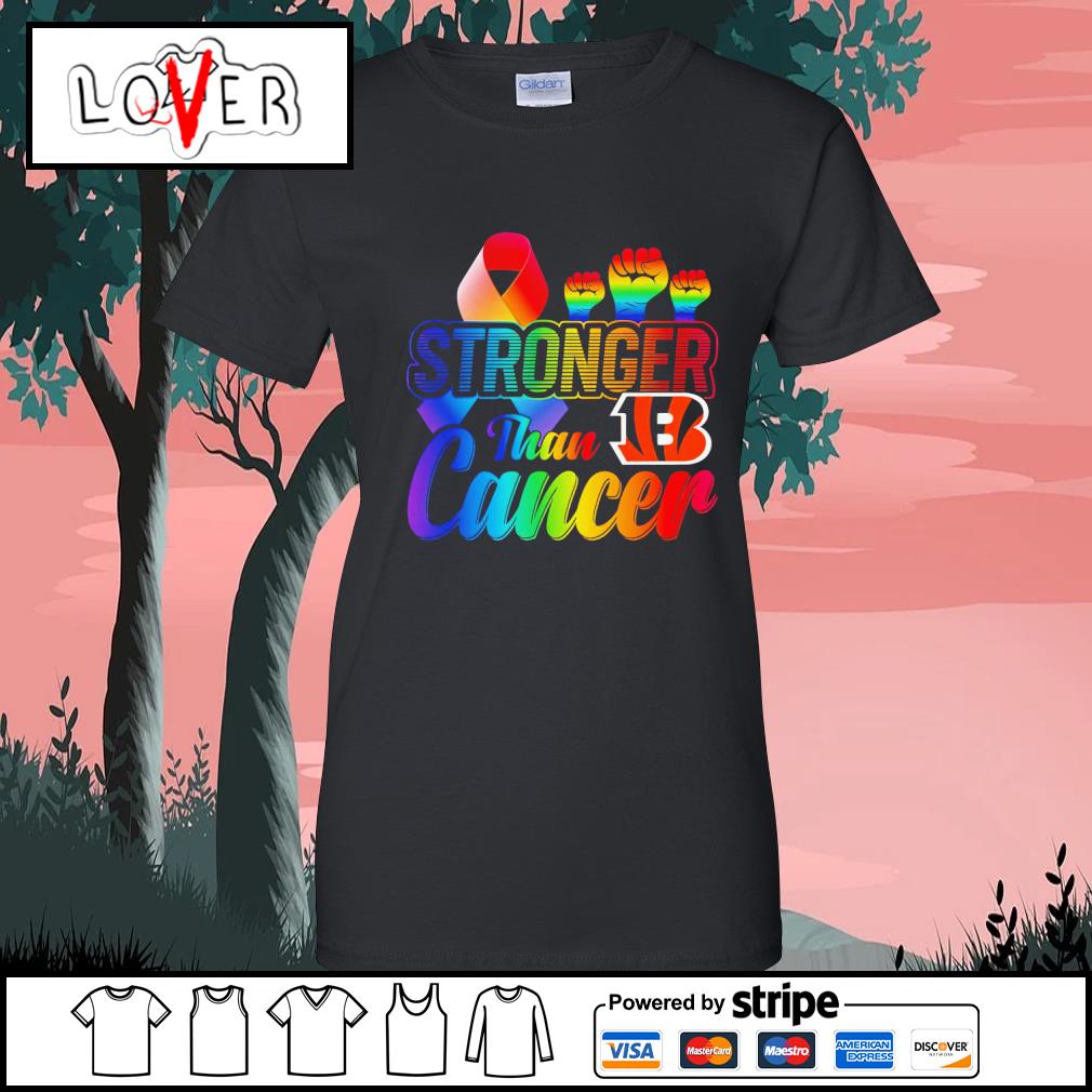 Official cincinnati Bengals stronger than cancer shirt, hoodie