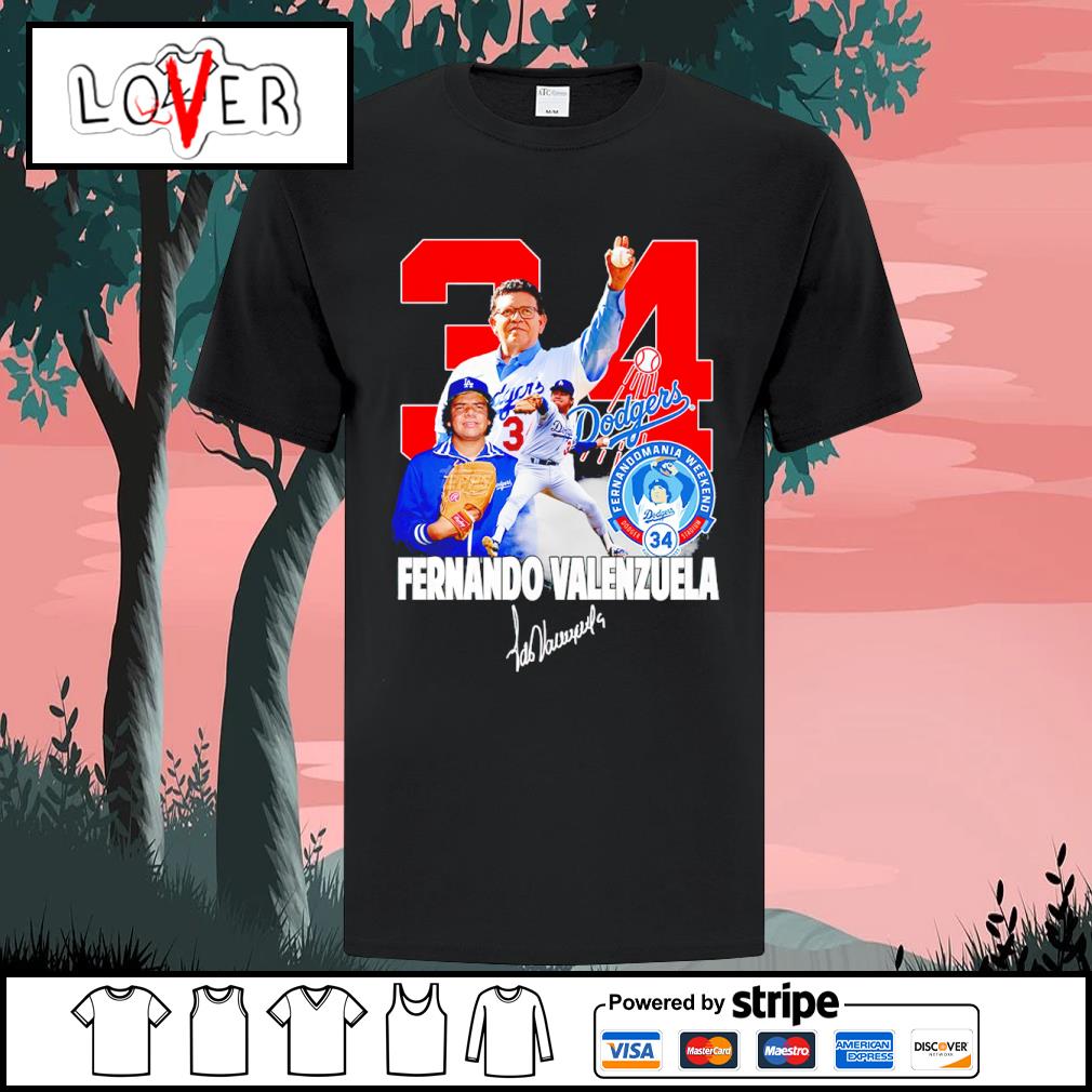 Fernando Valenzuela fernandomania weekend signature photo design t-shirt,  hoodie, sweater, long sleeve and tank top