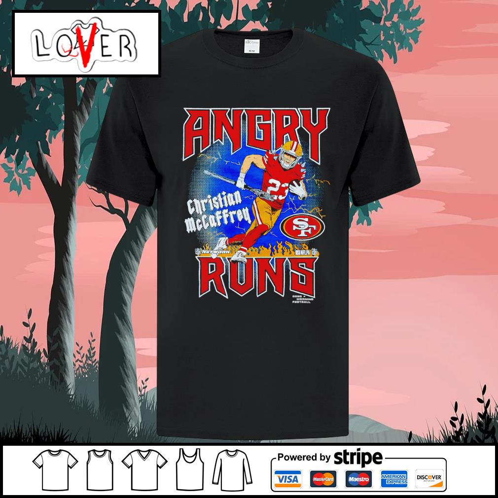 Angry Runs 49ers Christian Mccaffrey Vintage Shirts Hoodie Tank-Top Quotes