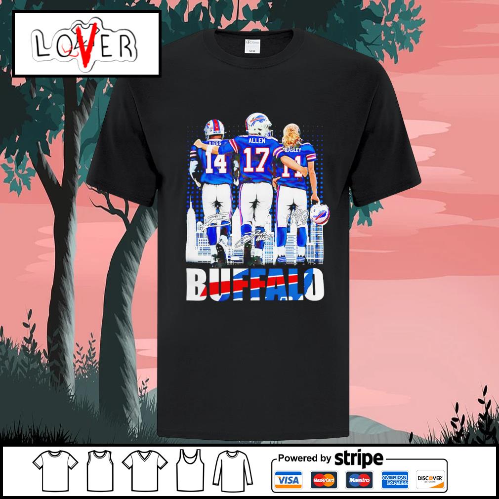 Buffalo Bills Josh Allen Diggs And Beasley Signatures 2023 T-shirt,Sweater,  Hoodie, And Long Sleeved, Ladies, Tank Top