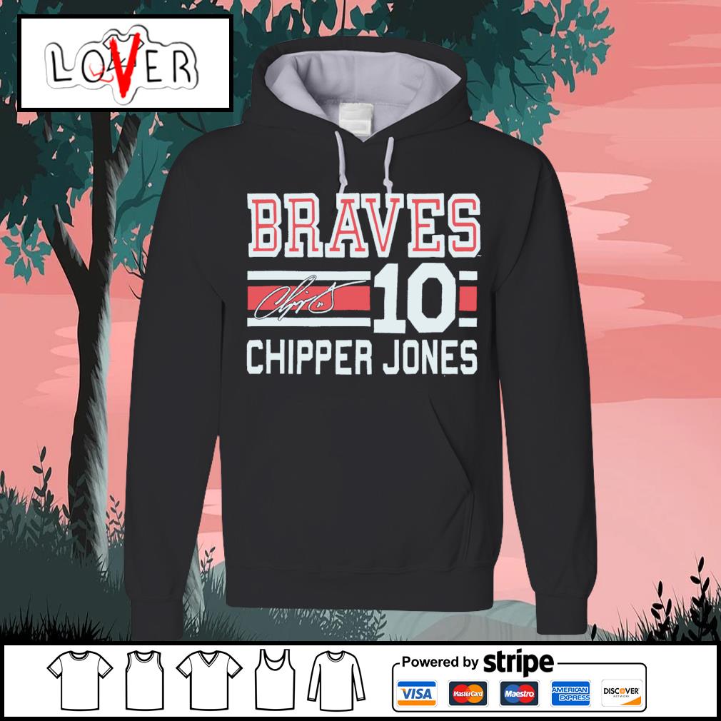 Braves Chipper Jones 10 signature jersey t-shirt, hoodie, sweater