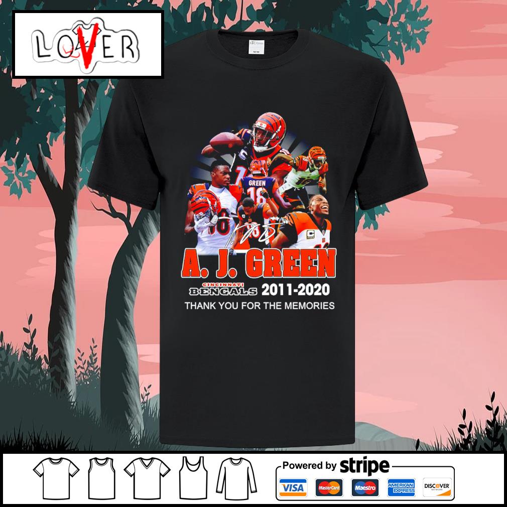 A J Green Cincinnati Bengals 2011 – 2020 Thank You For The Memories T-shirt