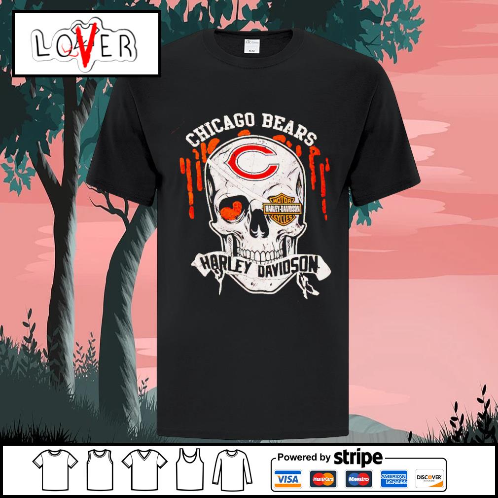 Chicago Bears Tee Shirts 3D Hand Skull For Men And Women