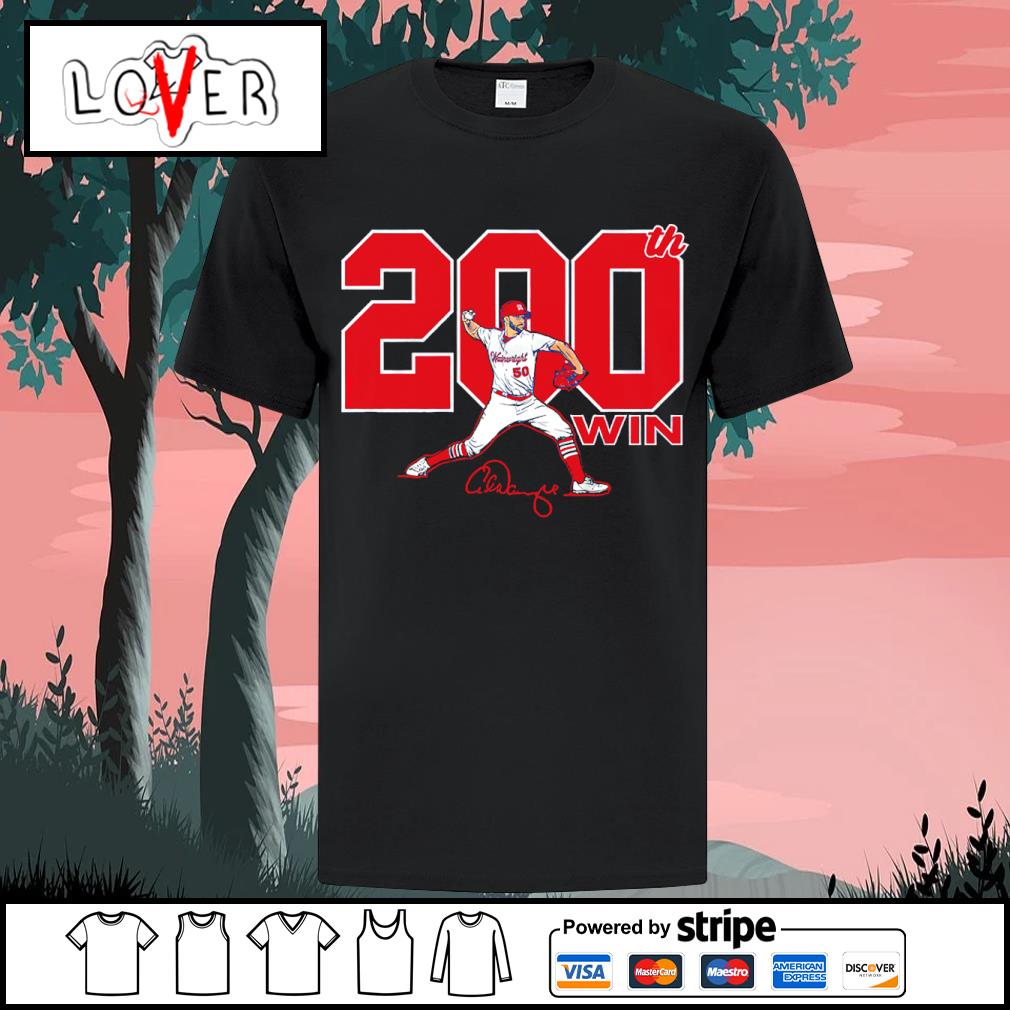 Official st. louis cardinals adam wainwright 200 signature shirt, hoodie,  sweater, long sleeve and tank top