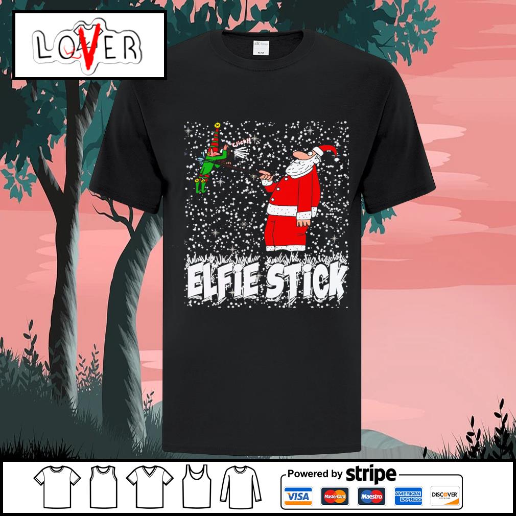 Top elfie Stick Wick Photo Santa shirt