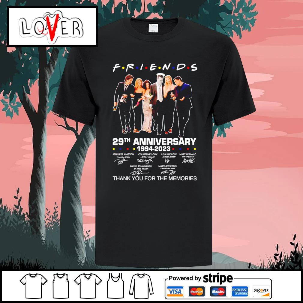 Top matthew Perry friends 29th anniversary thank you for the memories shirt