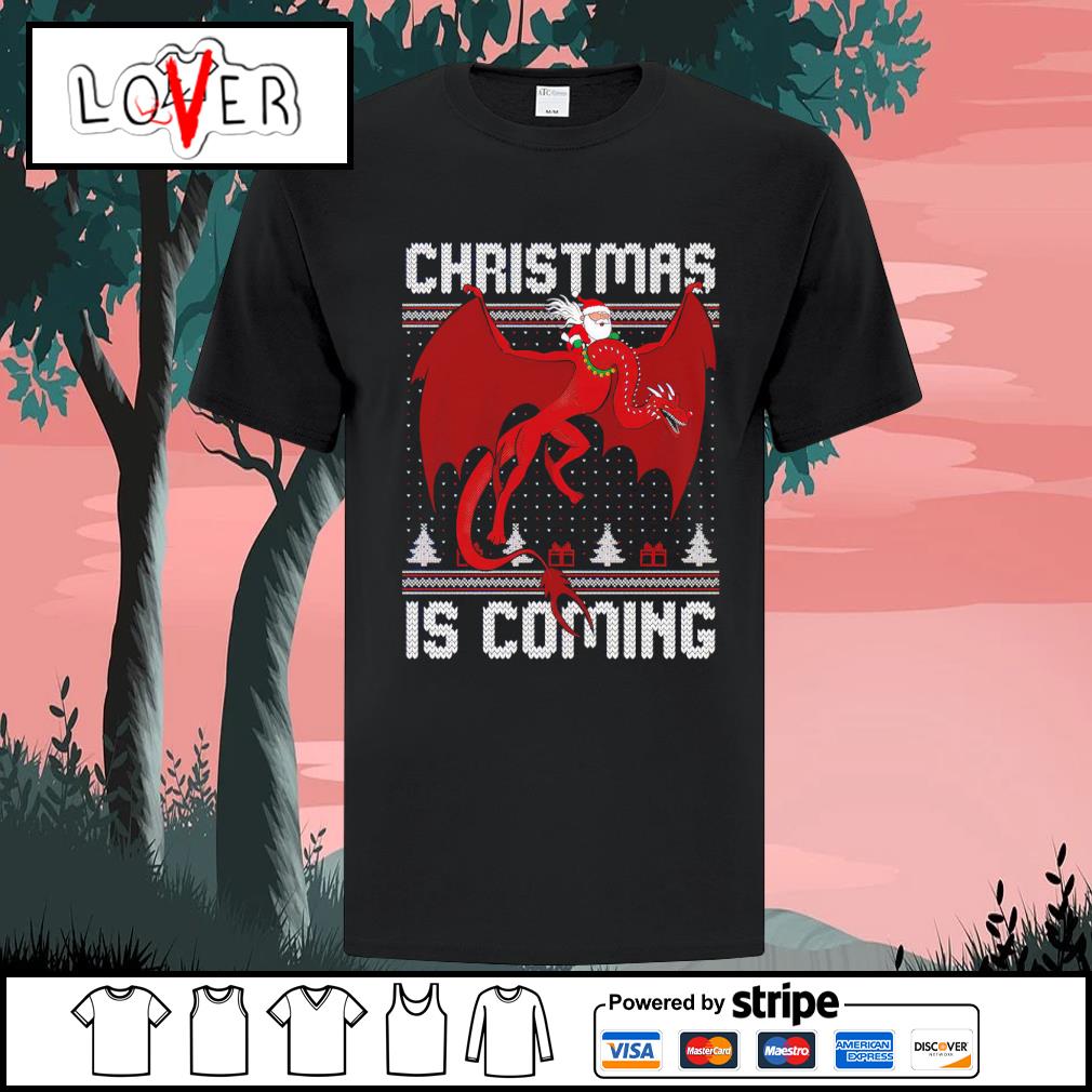 Dalatshirt christmas is coming Santa Claus riding dragon shirt