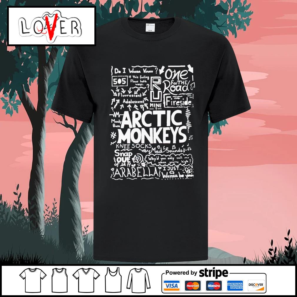 DalatStore arctic monkeys list songs shirt