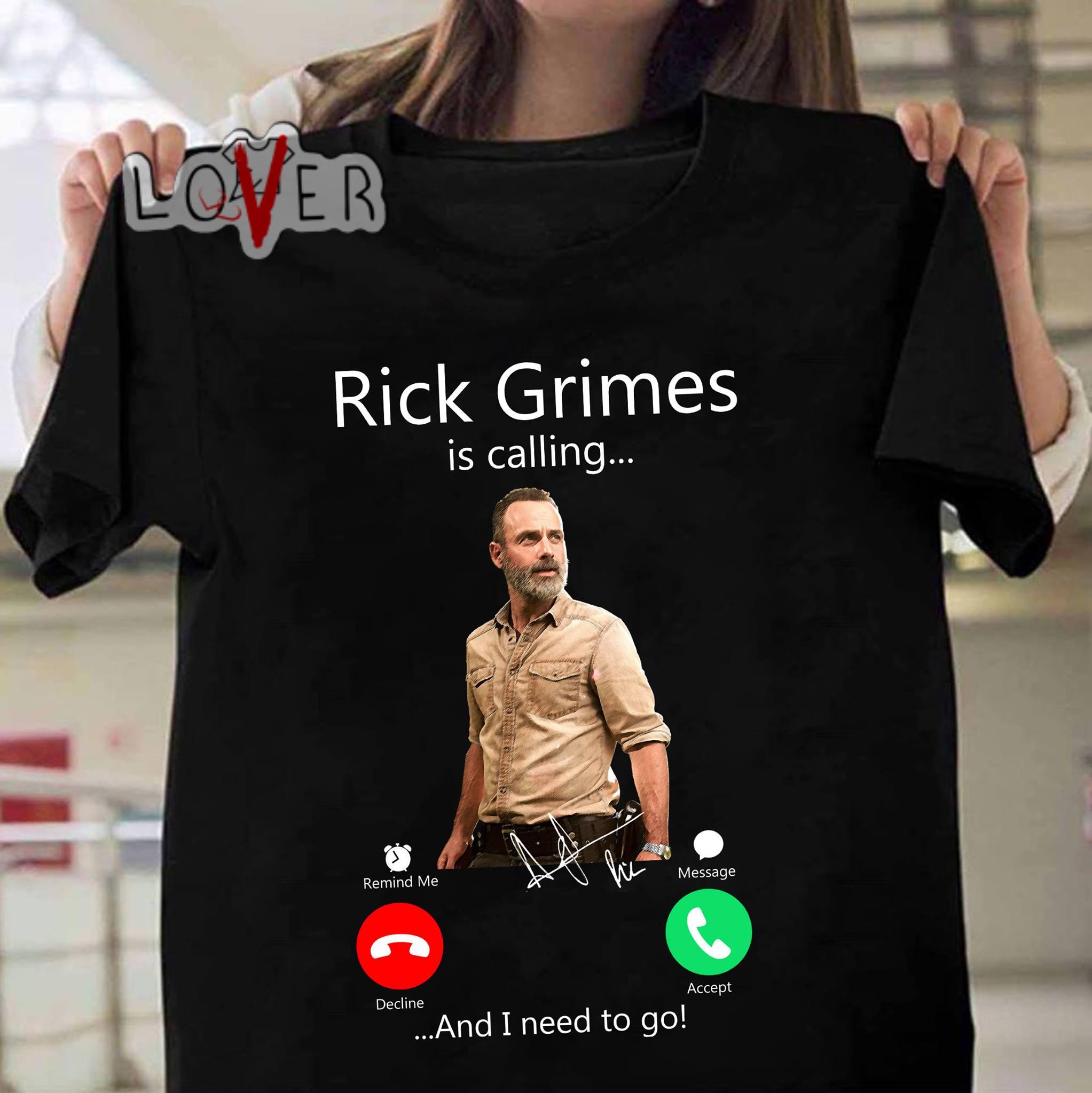 rick grimes black shirt