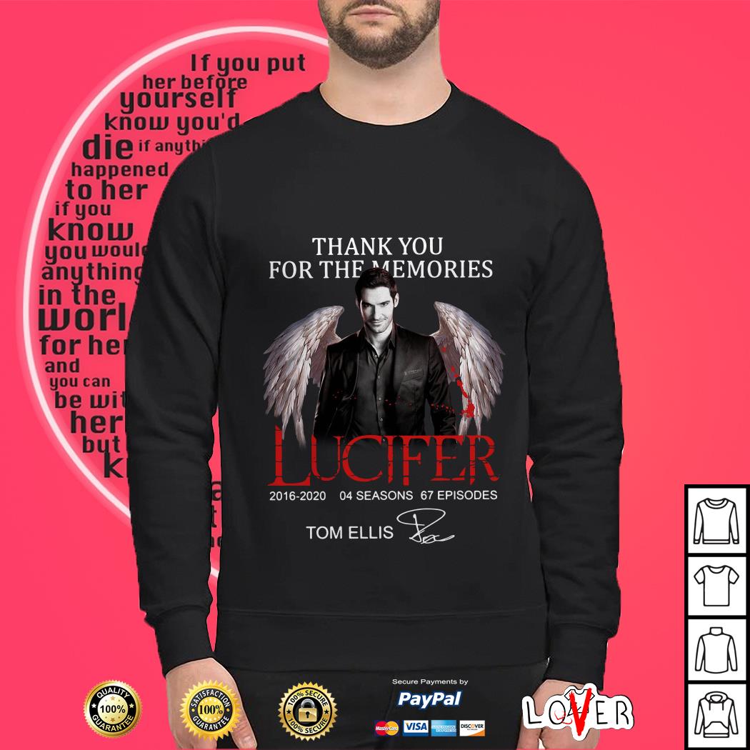 Thank you for the memories Lucifer Tom Ellis signature shirt