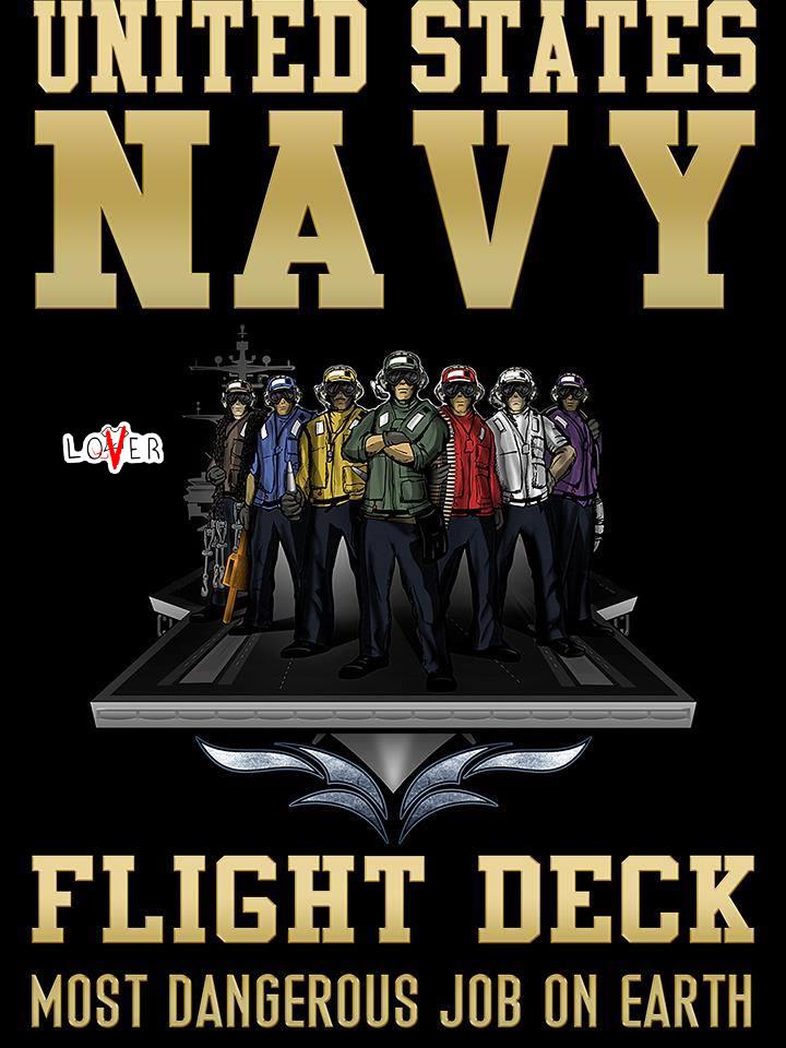 navy flight deck green shirts